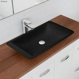 Classique 600 Solid Surface Above Counter Basin, Matte Black fienza