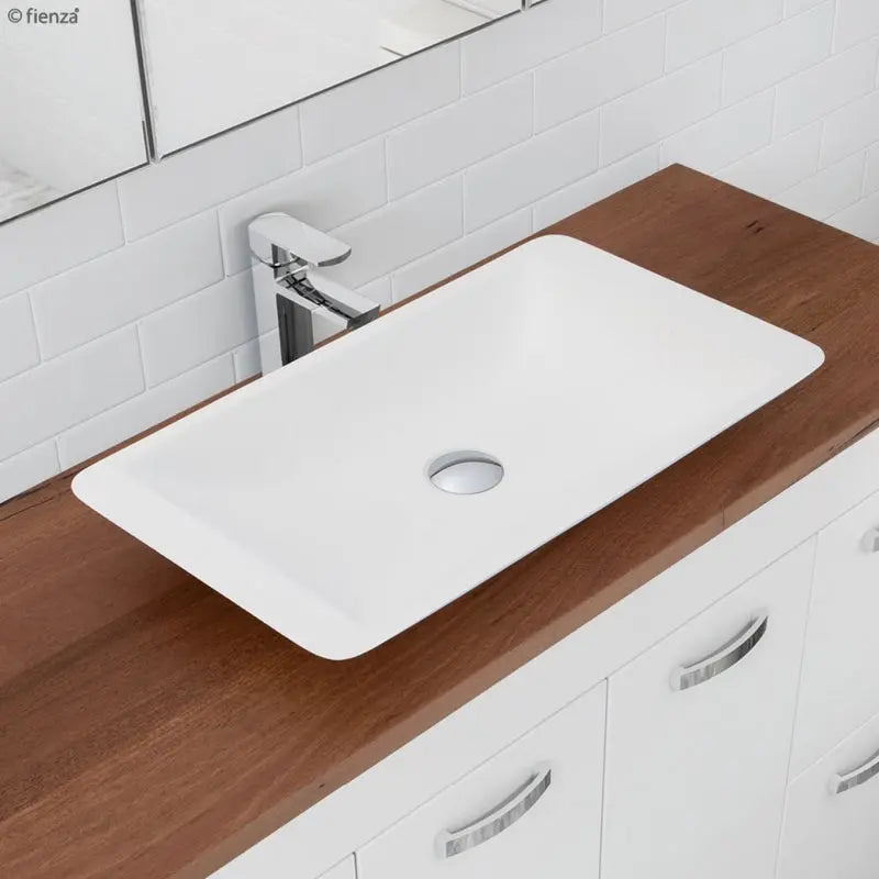 Classique 600 Solid Surface Above Counter Basin, Matte White fienza