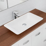 Classique 600 Solid Surface Above Counter Basin, Matte White fienza