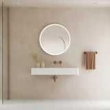 Encanto 1000 Solid Surface Wall Basin, No Tap Hole fienza