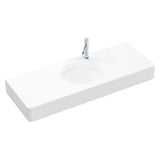 Encanto 1200 Solid Surface Wall Basin, Centre Bowl, 1 Tap Hole fienza