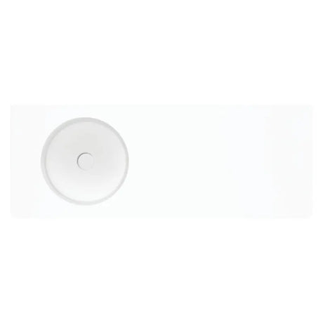 Encanto 1200 Solid Surface Wall Basin, Left-Hand Bowl, No Tap Hole fienza