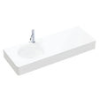 Encanto 1200 Solid Surface Wall Basin, Left-Hand Bowl, 1 Tap Hole fienza