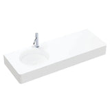 Encanto 1200 Solid Surface Wall Basin, Left-Hand Bowl, 1 Tap Hole fienza
