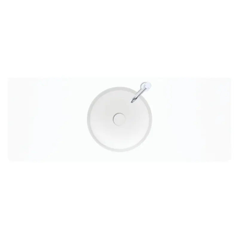 Encanto 1200 Solid Surface Wall Basin, Centre Bowl, 1 Tap Hole fienza