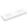Encanto 1400 Solid Surface Wall Basin, Double Bowl, No Tap Hole fienza