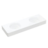 Encanto 1400 Solid Surface Wall Basin, Double Bowl, No Tap Hole fienza
