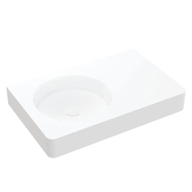 Encanto 700 Solid Surface Wall Basin, No Tap Hole fienza