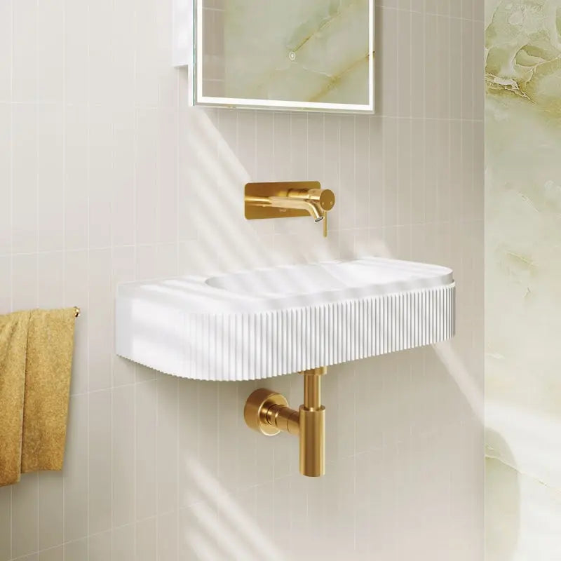Minka Solid Surface Wall Basin, No Tap Hole fienza