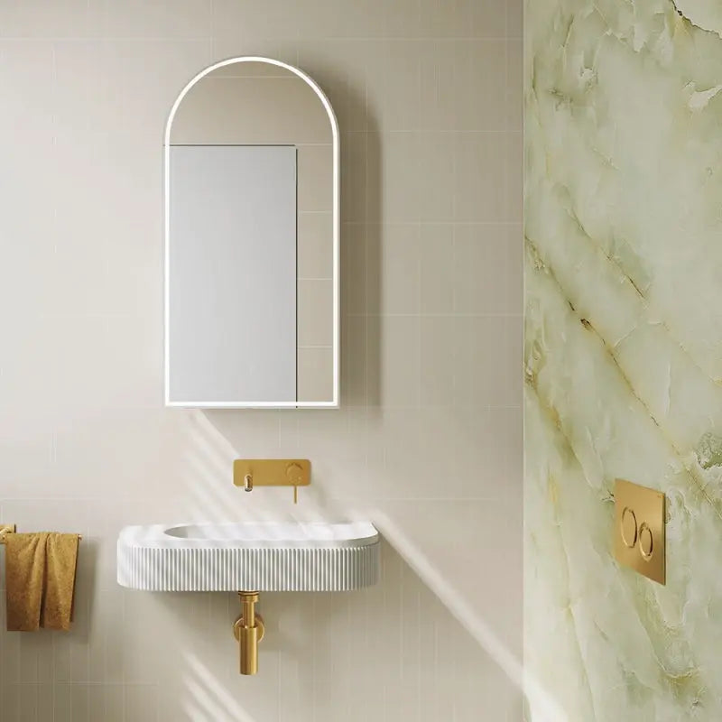 Minka Solid Surface Wall Basin, No Tap Hole fienza