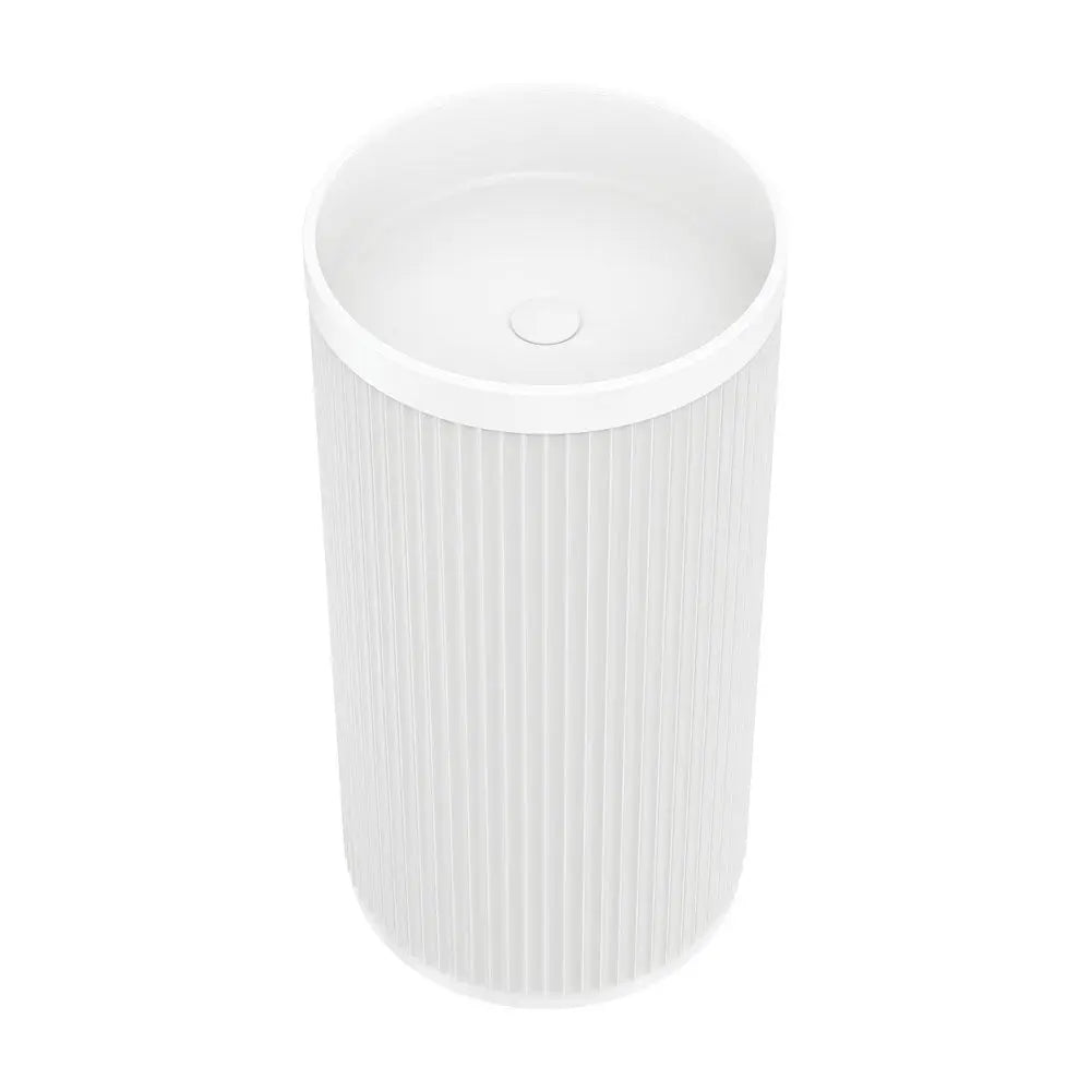Minka Solid Surface Freestanding Basin, Matte White fienza