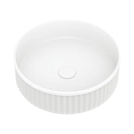 Minka Round Solid Surface Above Counter Basin, Matte White fienza