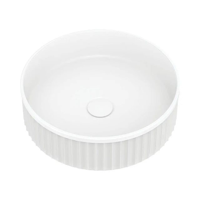 Minka Round Solid Surface Above Counter Basin, Matte White fienza