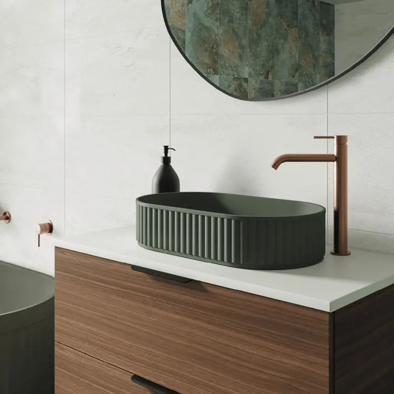 Minka Pill Solid Surface Above Counter Basin, Forest fienza