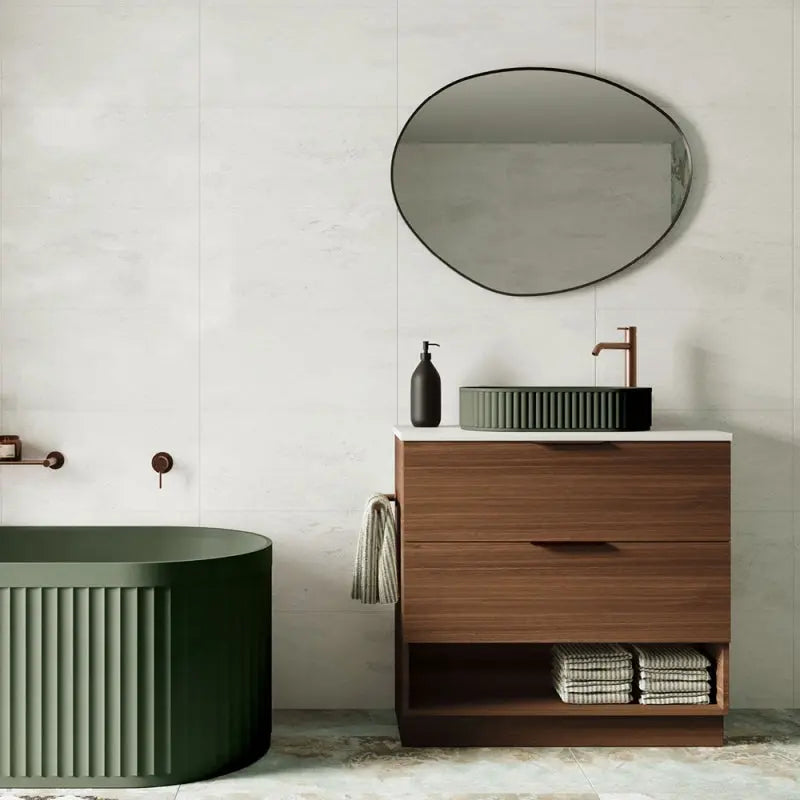 Minka Pill Solid Surface Above Counter Basin, Forest fienza