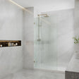 Curved Edge Frameless Fluted Fixed Panel Shower Screen | Left Side Brackets ozcovey