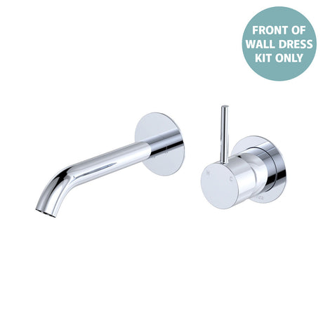 Kaya Up Basin/Bath Wall Mixer Dress Kit, Round Plates, 160mm Outlet, Chrome fienza