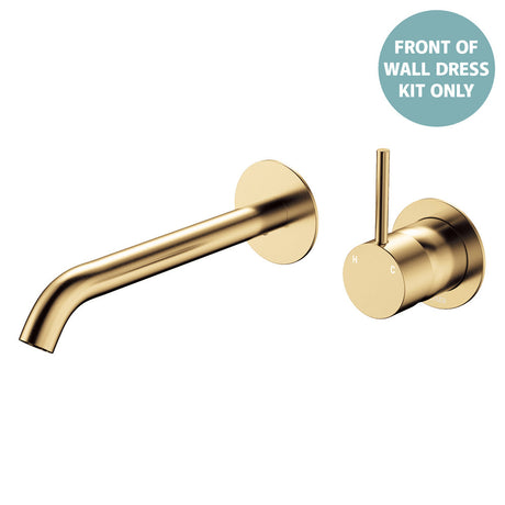 Kaya Up Basin/Bath Wall Mixer Dress Kit, Round Plates, 200mm Outlet, Urban Brass fienza