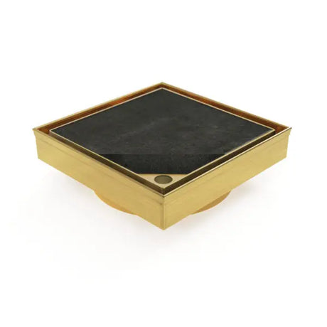 Brushed Gold Stainless Steel Tile Insert Square Floor Waste Somer