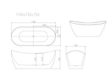 Disney Ultra-Thin Freestanding Bathtub - Gloss White mercioaustralia