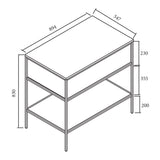 DIO 900mm Vanity Cabinet for Insert Basin - Nero Matt mercioaustralia