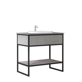 DIO 900mm Vanity Cabinet for Insert Basin - Nero Matt mercioaustralia