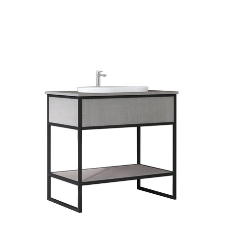 DIO 900mm Vanity Cabinet for Insert Basin - Nero Matt mercioaustralia