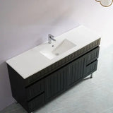 ACACIA SHAKER PVC Floor Vanity 1500 (Single/Double Bowl) Poseidon