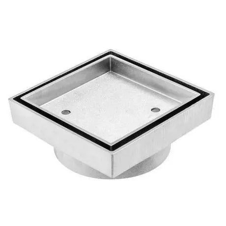 100mm Silver Slim Tile Insert Floor Waste Somer