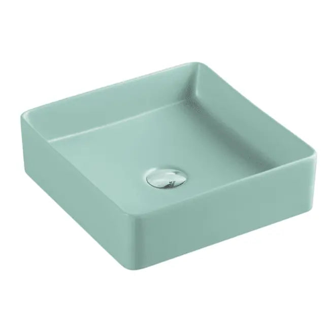 Etna 79 Series Counter-top Square Art Basin - Antique Green mercioaustralia