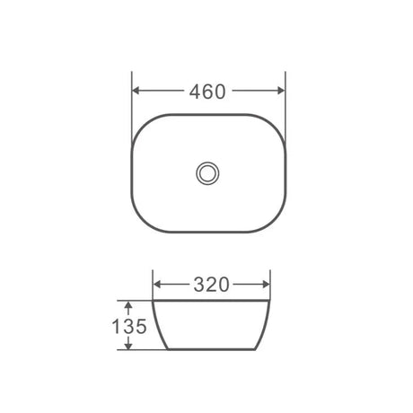 Evea 46 Counter-top Oval Basin mercioaustralia