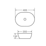 Evea 48 Counter-top Oval Basin mercioaustralia
