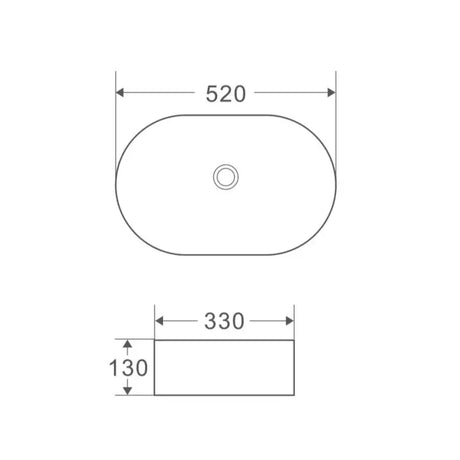 Evea 52 Counter-top Oval Basin mercioaustralia