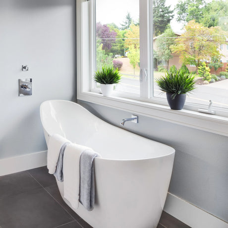 Evie Gloss White Free Standing Bathtub 1500*750*690mm Poseidonbk