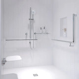 90° Care Slimline Left-Hand Grab Rail, Stainless Steel fienza