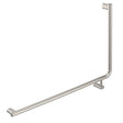 90° Care Slimline Left-Hand Grab Rail, Brushed Nickel fienza