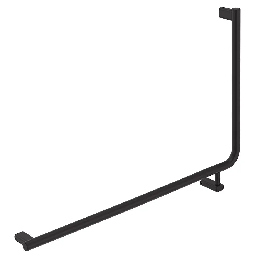 90° Care Slimline Left-Hand Grab Rail, Matte Black fienza