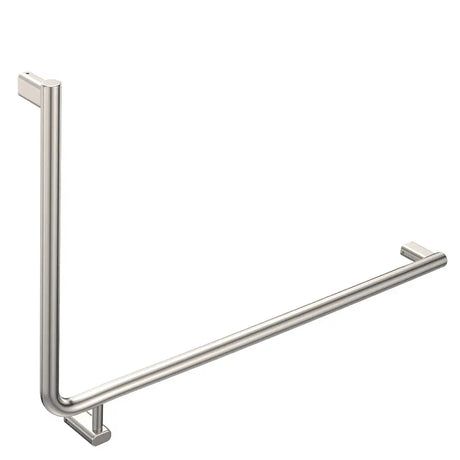90° Care Slimline Right-Hand Grab Rail, Brushed Nickel fienza