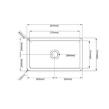Gloss White Camden Fireclay Kitchen Sink Single Bowl 810*480*254mm Poseidonbk