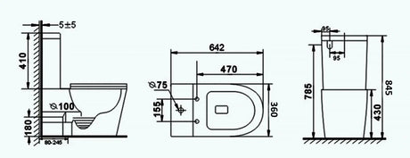 Bagno D'Oro Finley Rimless Toilet Suite Bagno D'Oro