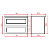 Fremantle PVC Wall Hung Cabinet Vanity 750mm (Matte Grey) Poseidon
