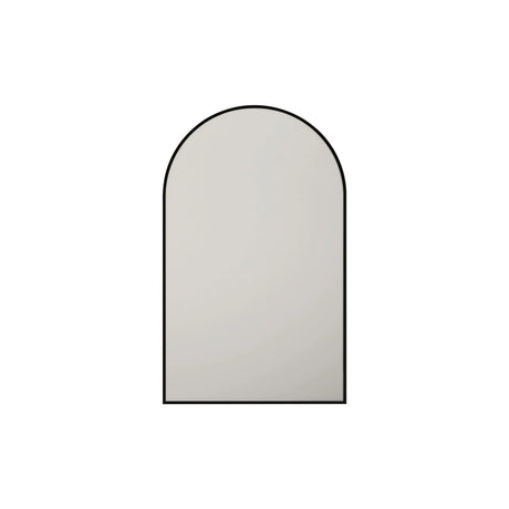Aluminum Framed 600mm Arch Mirror – Matt Black mercioaustralia
