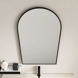 Aluminum Framed 600mm Arch Mirror – Matt Black mercioaustralia