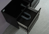 Fremantle PVC Wall Hung Cabinet Vanity 1200mm (Matte Black) (Single/Double Bowl) Poseidon