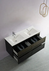 Fremantle PVC Wall Hung Cabinet Vanity 1200mm (Matte Black) (Single/Double Bowl) Poseidon