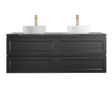 Fremantle PVC Wall Hung Cabinet Vanity 1500mm (Matte Black) (Single/Double Bowl) Poseidon