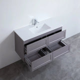 Fremantle PVC Wall Hung Cabinet Vanity 1200mm (Matte Grey) (Single Bowl/Double Bowl) - Clearance Poseidon