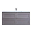 Fremantle PVC Wall Hung Cabinet Vanity 1200mm (Matte Grey) (Single Bowl/Double Bowl) - Clearance Poseidon
