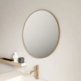 Aluminum Framed 750mm Round Mirror - Brushed Gold mercioaustralia
