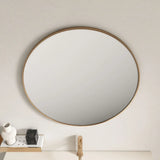 Aluminum Framed 750mm Round Mirror - Brushed Gold mercioaustralia